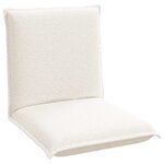 vidaXL Fauteuil de sol ajustable Crème Tissu en laine de mouton