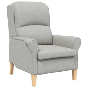 vidaXL fauteuil Gris clair 76 x 94 x 102 cm Microfibre