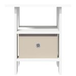 vidaXL Table de chevet Blanc 41 x 40 x 45 cm Bois d'ingénierie
