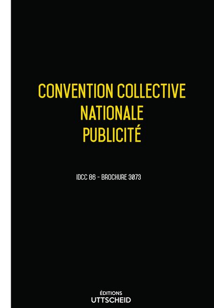 Convention collective nationale Publicité 20 janvier 2025 - Brochure 3073 + grille de Salaire UTTSCHEID