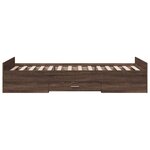 vidaXL Cadre de lit à tiroirs chêne marron 90x190 cm bois d'ingénierie
