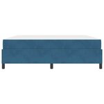 vidaXL Cadre de lit avec matelas Bleu foncé 180 x 200 cm tissu