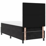 vidaXL Lit à ressorts avec matelas Noir 80 x 200 cm Velours