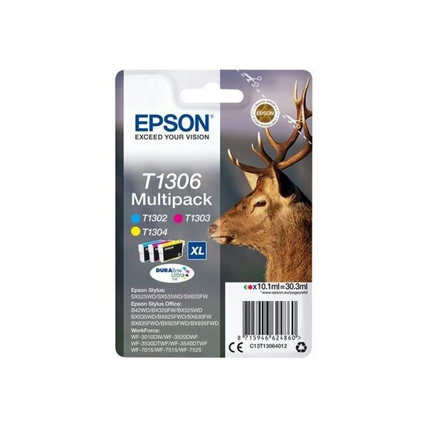 Epson multipack t1306 - cerf - cyan magenta jaune