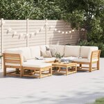 vidaXL Salon de jardin avec coussins 8 Pièces bois massif d'acacia