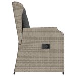 vidaXL Banc de jardin avec coussin 2 Pièces Gris clair Poly rotin