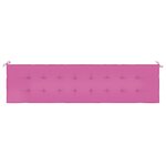 vidaXL Coussin de banc de jardin rose 200x50x3 cm tissu