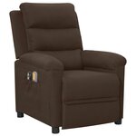 vidaXL Fauteuil électrique de massage Marron foncé Tissu