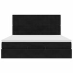 VidaXL Cadre de lit ottoman avec matelas noir 160x200 cm velours