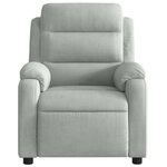 vidaXL Fauteuil inclinable électrique gris clair velours