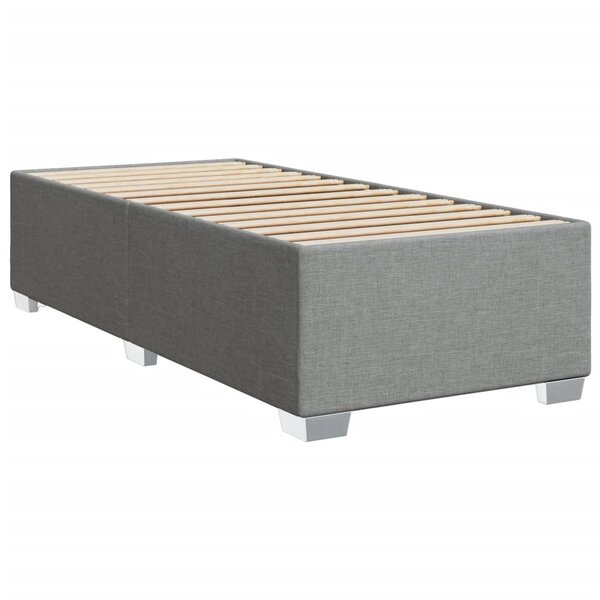 vidaXL Cadre de lit Gris clair 90x200 cm Tissu