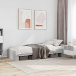vidaXL Cadre de lit avec tête de lit Gris béton 80 x 200 cm