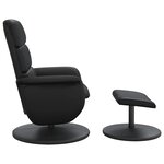 vidaXL Fauteuil inclinable avec repose-pied noir similicuir