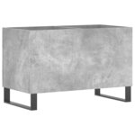 vidaXL Armoire à disques gris béton 74 5x38x48 cm bois d'ingénierie