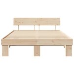 vidaXL Cadre de lit Marron 160 x 200 cm Bois massif en pin