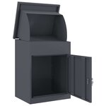 vidaXL Boîte de dépôt de colis Anthracite 44 x 35 x 59 cm Acier