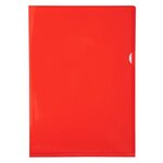 Etui Carton De 100 Pochettes Coin Pvc Lisse Haute Résistance 13/100e - A4 - Rouge - Exacompta