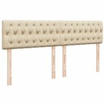 vidaXL Sommier à lattes de lit avec matelas Crème 200x200 cm Tissu