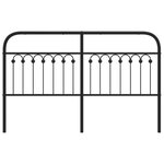 vidaXL Tête de lit métal noir 150 cm