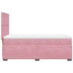 vidaXL Sommier à lattes de lit avec matelas Rose 90x200 cm Velours