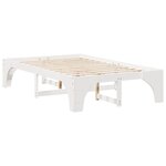 vidaXL Cadre de lit surélevé Blanc 120 x 190 cm Bois massif en pin