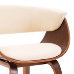 vidaXL Chaise à manger crème bois courbé et similicuir