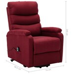 vidaXL Fauteuil Rouge bordeaux Tissu