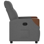 vidaXL Fauteuil inclinable Gris foncé 69 x 86 x 100 cm tissu