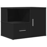 vidaXL Armoire d'angle noir 160x40x45 cm bois d’ingénierie