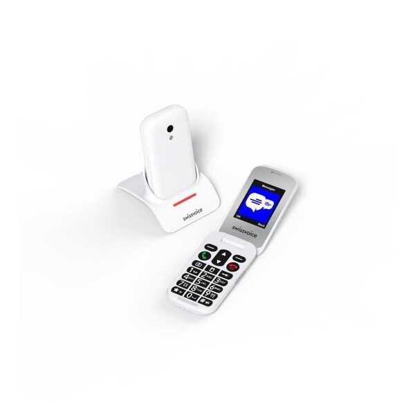 Swissvoice s24 - téléphone mobile débloqué 2g a clapet pour séniors
