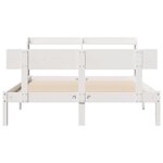 vidaXL Cadre de lit sans matelas blanc 160x200 cm bois de pin massif