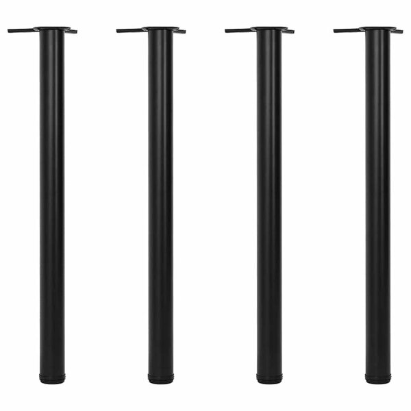 vidaXL 4 pieds de table réglables en hauteur 870 mm Noir
