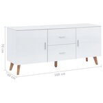 vidaXL Buffet Blanc 160x40x70 cm MDF