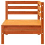 vidaXL Canapé de jardin 3 places cire marron bois de pin massif