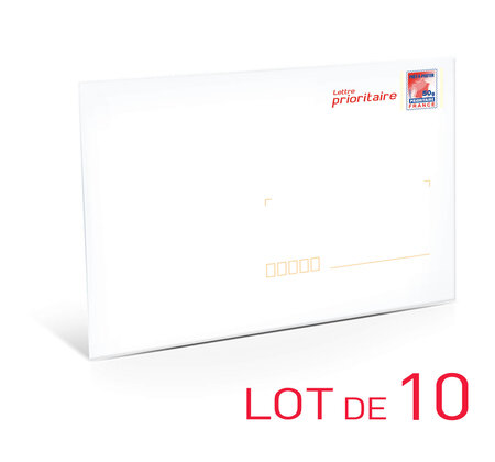 Prêt-à-Poster - Lettre Prioritaire - 50g - Format C5 - Enveloppes en lot de 10