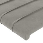 vidaXL Tête de lit avec oreilles Gris clair 183x16x118/128 cm Velours