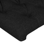 vidaXL Tête de lit avec oreilles Noir 183x23x118/128 cm Tissu