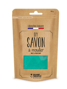 Pain de savon 100 g Translucide vert