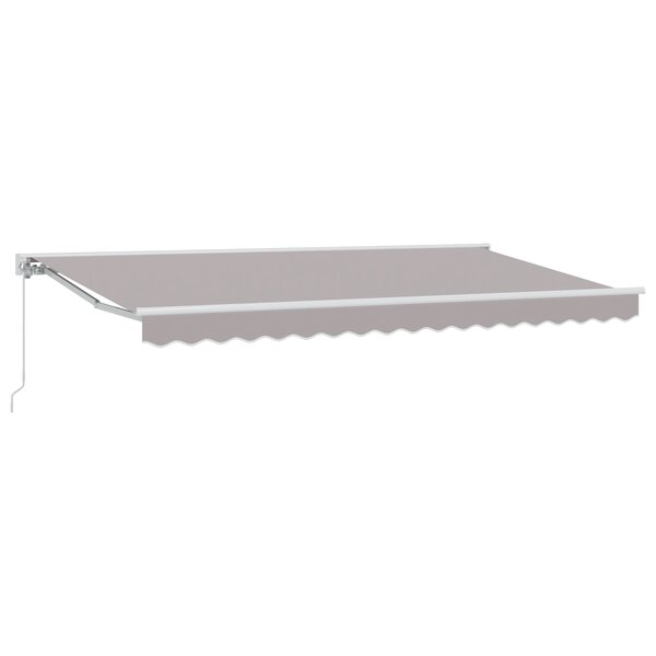 vidaXL Auvent Rétractable Gris clair 400x200 cm tissu