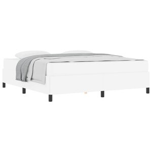 vidaXL Cadre de lit avec matelas Blanc 180 x 200 cm tissu