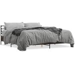 vidaXL Cadre de lit sans matelas chêne marron 200x200 cm