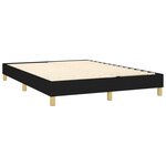 vidaXL Sommier à lattes de lit avec matelas Noir 140x190 cm Tissu