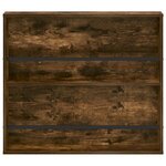 vidaXL Étagère à magazines avec étagère Chêne fumé 80 x 12 x 70 cm