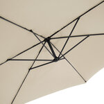 Tectake Parasol 350 cm avec housse de protection - beige