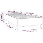 vidaXL Cadre de lit Marron foncé 80x200 cm Tissu