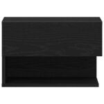 vidaXL Cabinet de chevet avec tiroir Chêne noir 46 x 29 5 x 30 cm