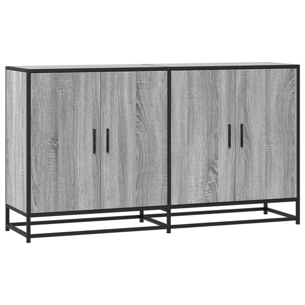 vidaXL Buffet sonoma gris 134x35x76 cm bois d'ingénierie