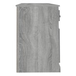 vidaXL Bureau avec armoire sonoma gris bois d'ingénierie