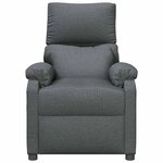 vidaXL Fauteuil inclinable Gris foncé Tissu