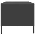 vidaXL Table basse noir 101 5x50x43 5 cm acier laminé à froid